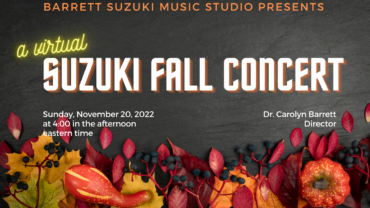 Barrett Suzuki Fall Concert on November 20, 2022